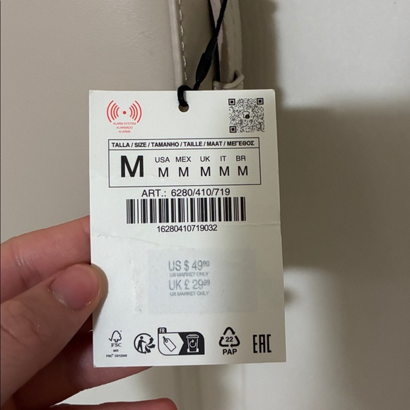 NWT Zara Beaded Asymmetrical Crossbody Bag - Picture 11 of 12